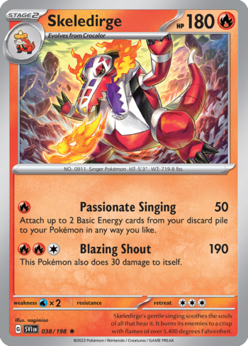 skeledirge reverse holo scarlet violet pokemon tcg